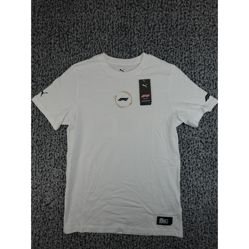 Puma F1 Abu Dhabi Grand Prix 2024 T-Shirt Mens Small White New Graphic Tee
